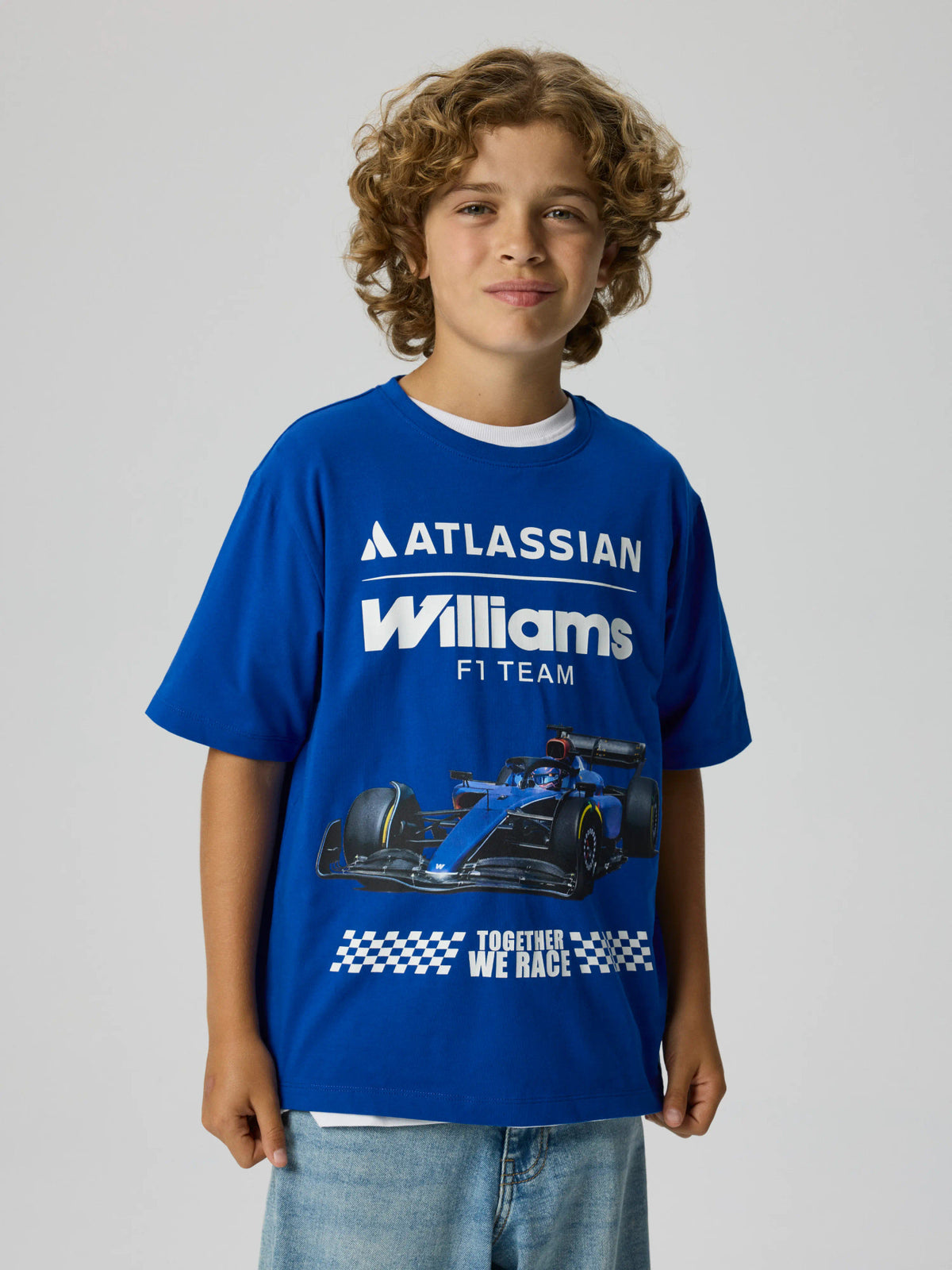 Name It Atlas blå T-shirt för pojke kids med Williams F1 Team och racerbil – 13260014