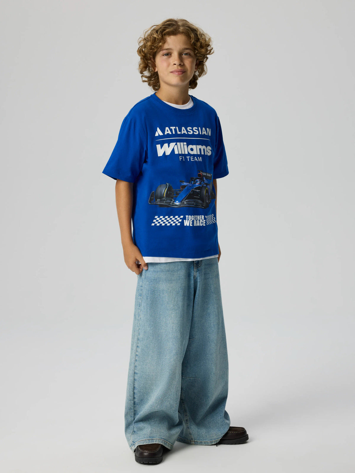 Name It Atlas blå T-shirt för pojke kids med Williams F1 Team och racerbil – 13260014