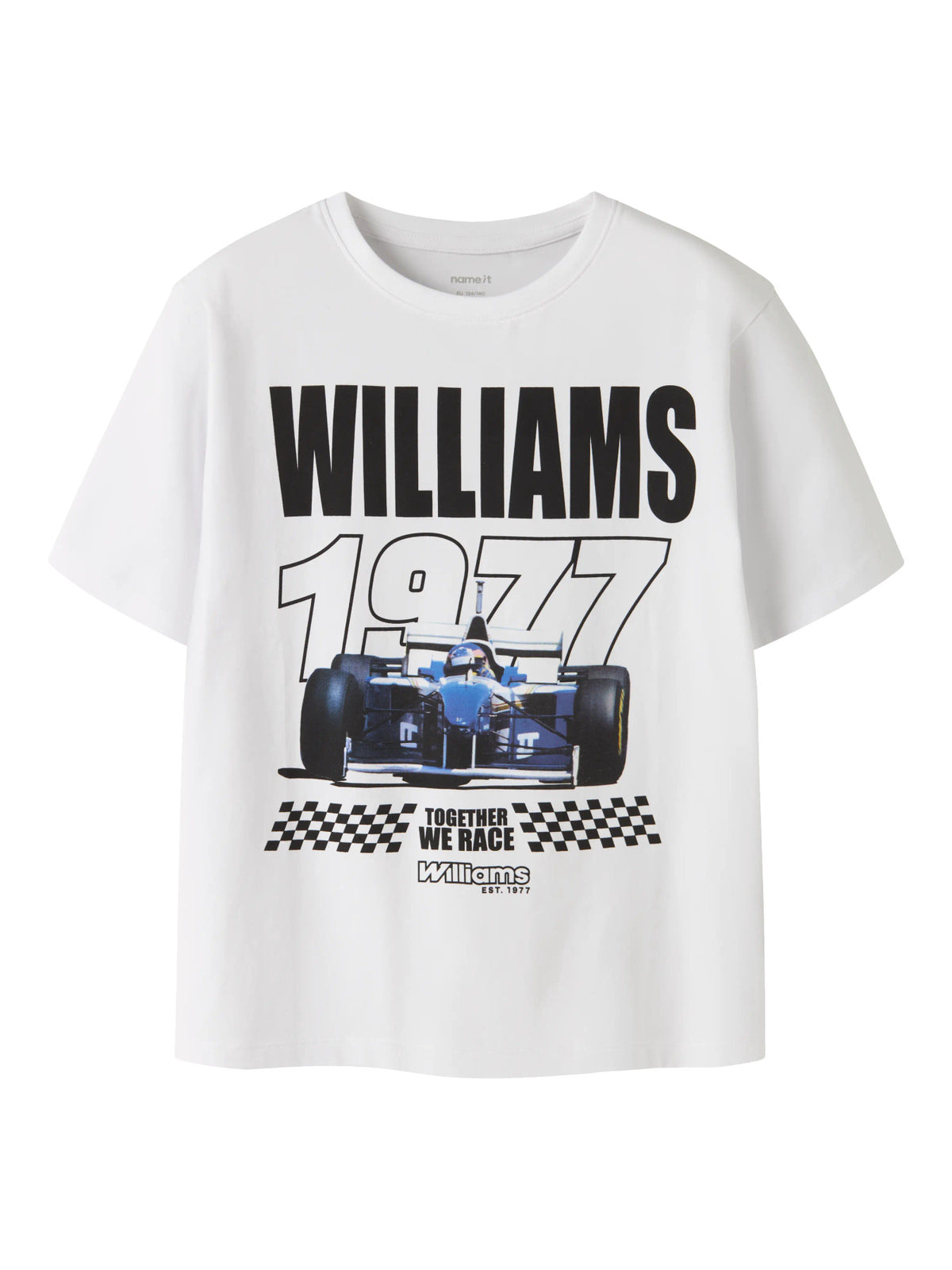 Name It Atlas vit T-shirt för pojke kids med Williams Formel 1-racerbil – 13260014