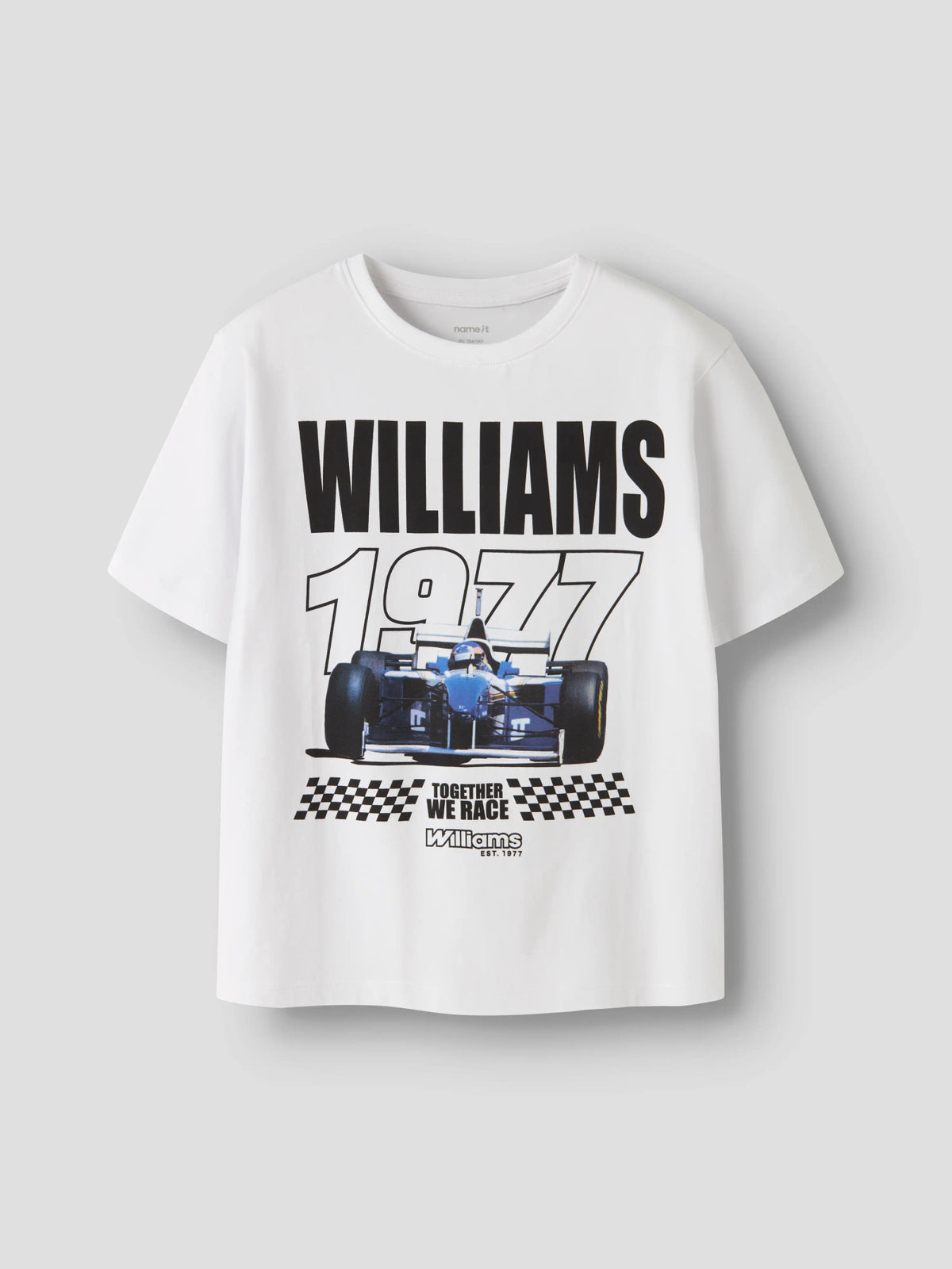 Name It Atlas vit T-shirt för pojke kids med Williams Formel 1-racerbil – 13260014