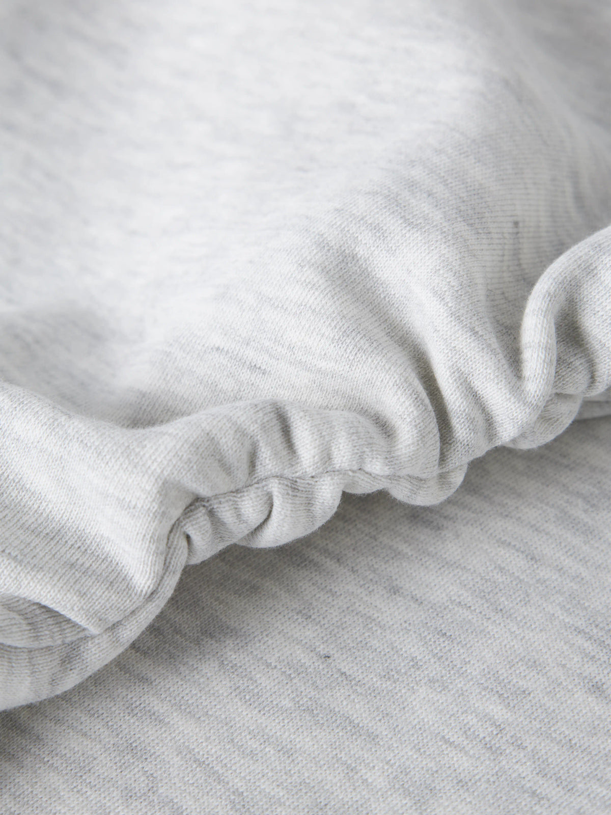 LMTD Nizu ljusgråmelerad sweatshirt med rynkad sida för tjej ungdom – 13260034