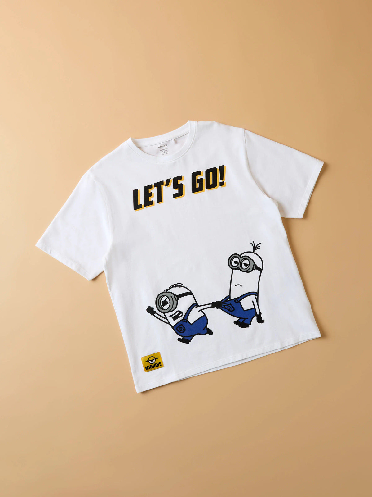 Name It Aman Minions vit T-shirt med motiv för pojke kids