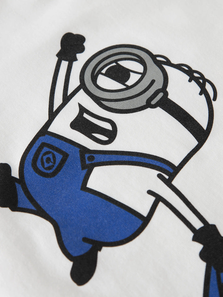 Name It Aman Minions vit T-shirt med motiv för pojke kids
