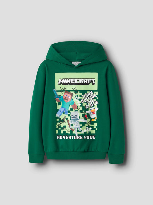 Grön Minecraft Salva hoodie med Steve och Adventure Mode-tryck