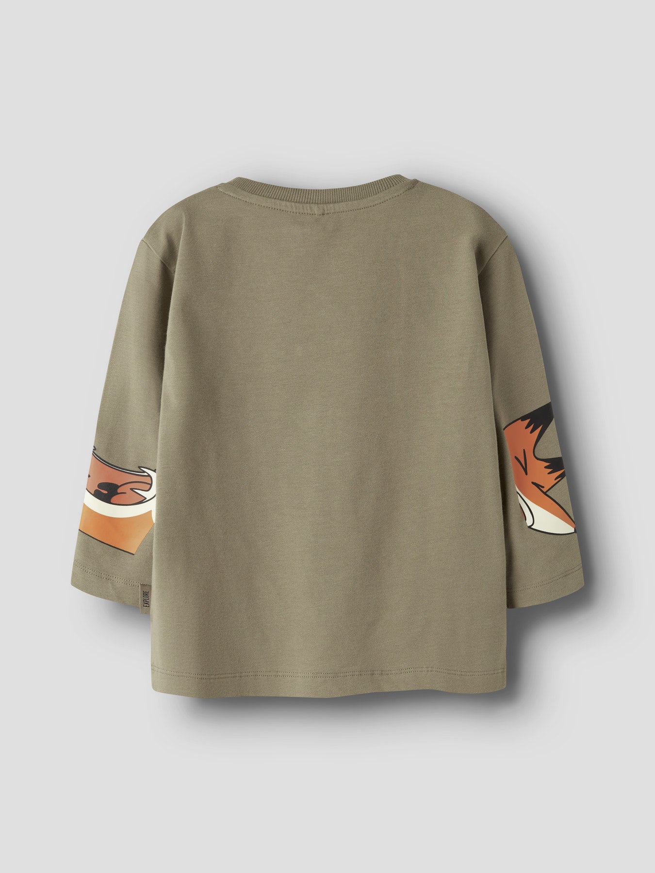 Name It Mini Otto grönbeige långärmad tröja med rävmotiv för pojke – 13260176