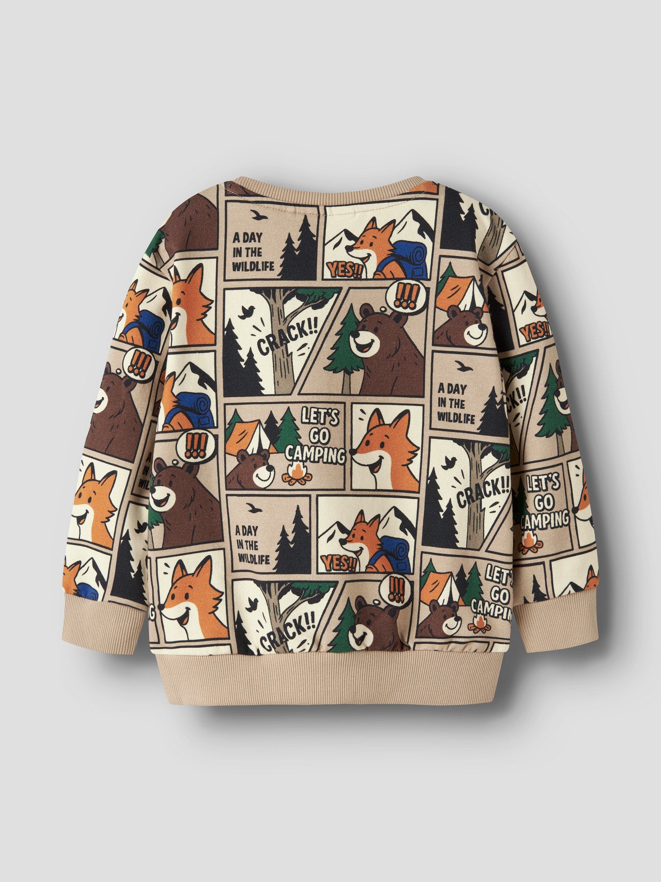Name It Oswaldy sweatshirt Sesame med camping- och djurmotiv för pojke mini – 13260177