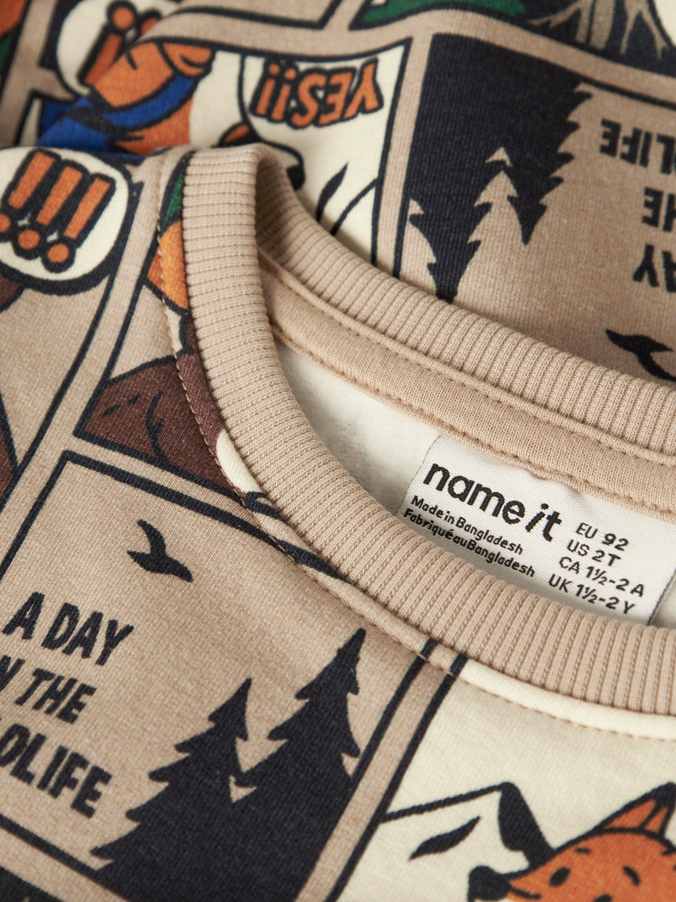 Name It Oswaldy sweatshirt Sesame med camping- och djurmotiv för pojke mini – 13260177