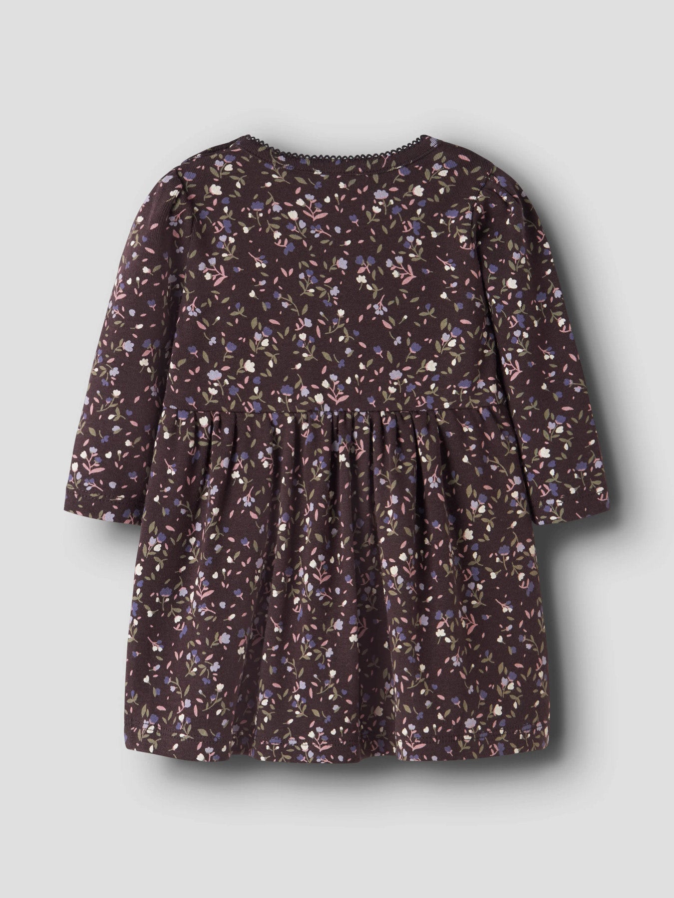Name It Baby Oceana blommig klänning Chocolate Plum för baby flicka – 13260216
