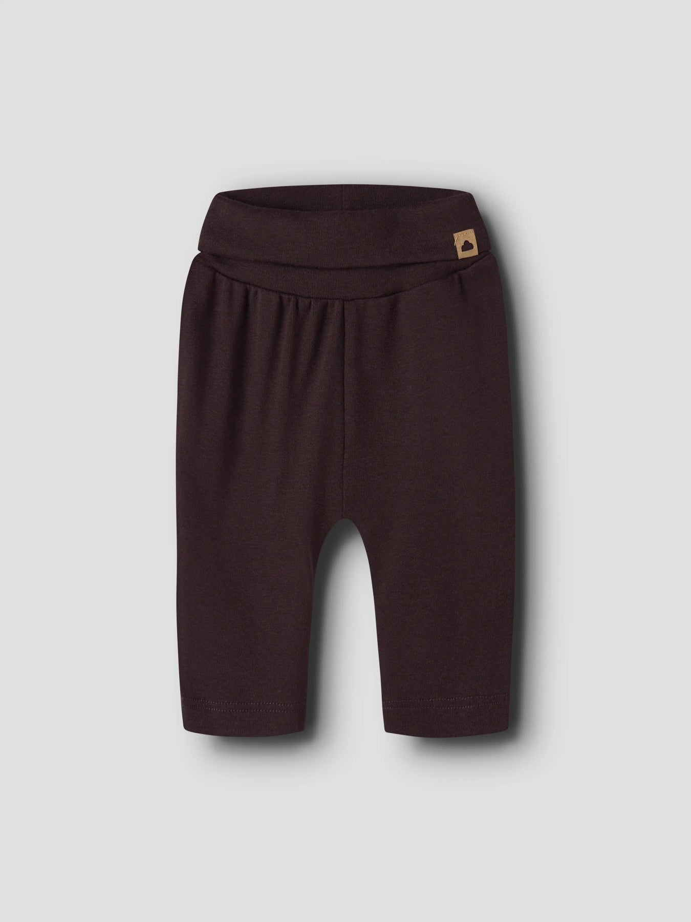 Name It Ohoney ribbad babybyxa för pojke i Chocolate Plum med nedvikbar mudd, 13260258