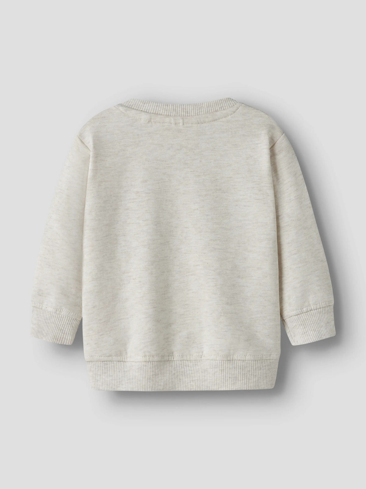 Name It Obbas sweatshirt baby unisex ljus melerad med igelkott och liten ficka