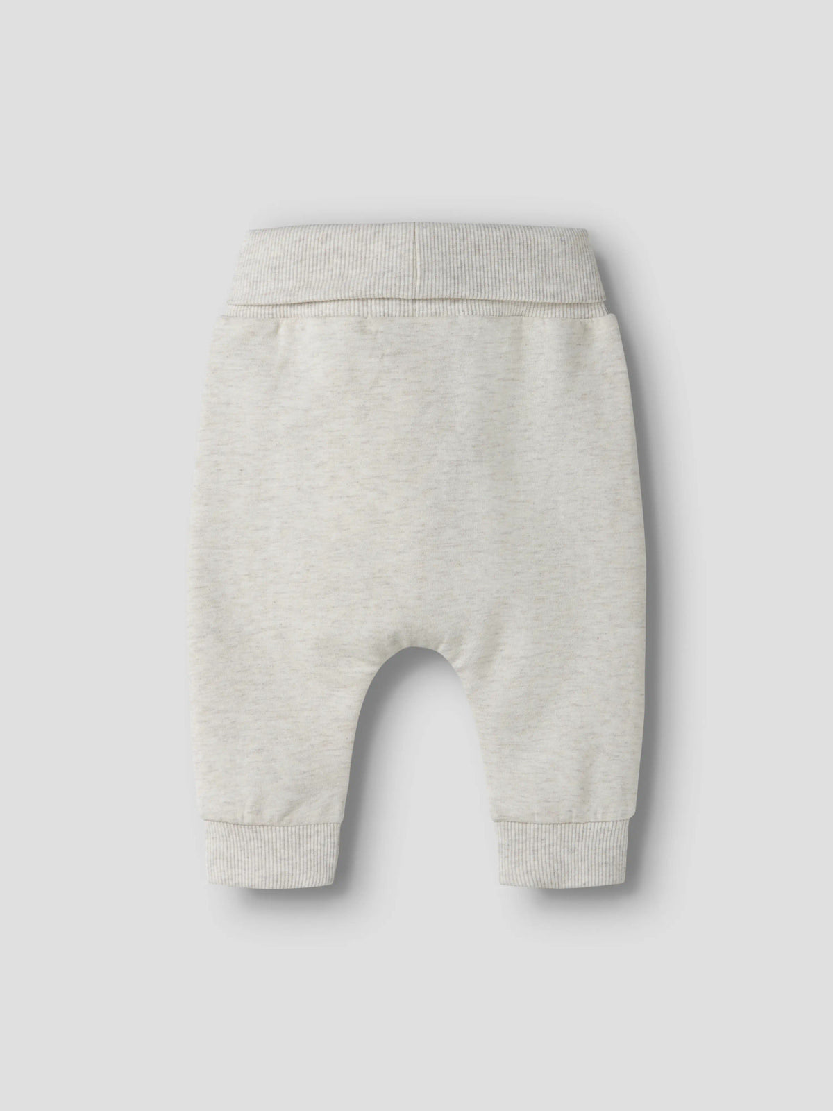 Name It Obbas beige mjukisbyxa baby unisex med igelkottar och nedvikbar midja