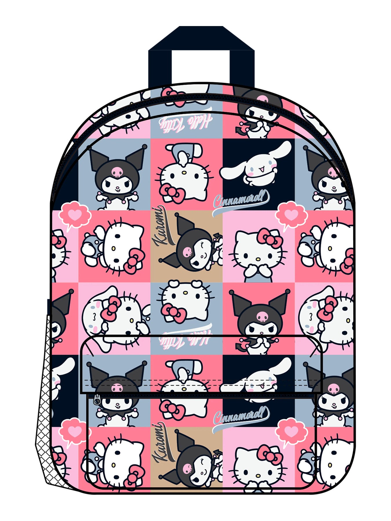 Name It Hello Kitty ryggsäck rosa för barn flicka med justerbara axelremmar och flera praktiska fack