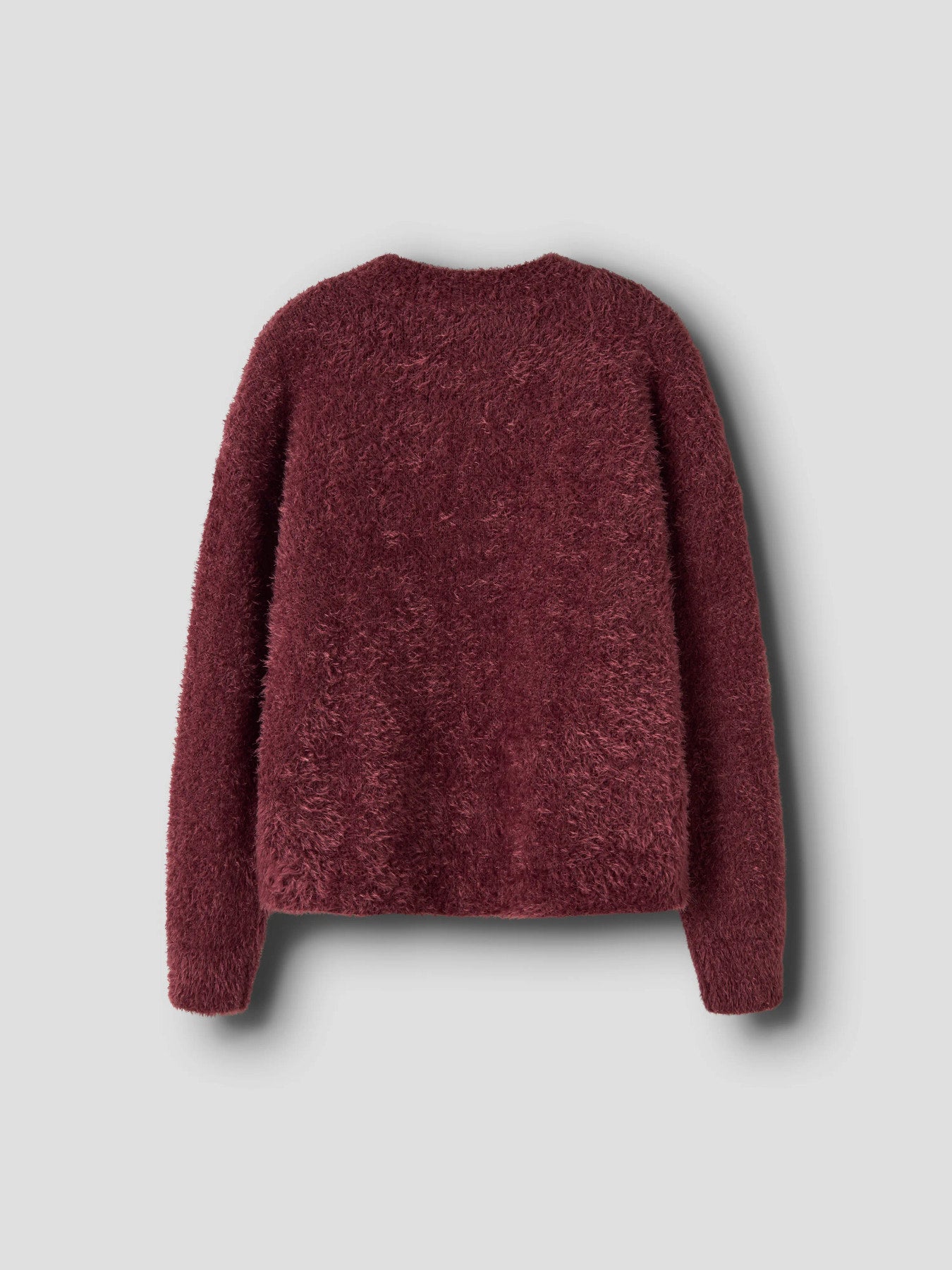 Name It Ohami fluffig stickad tröja flicka kids vinröd Wild Ginger