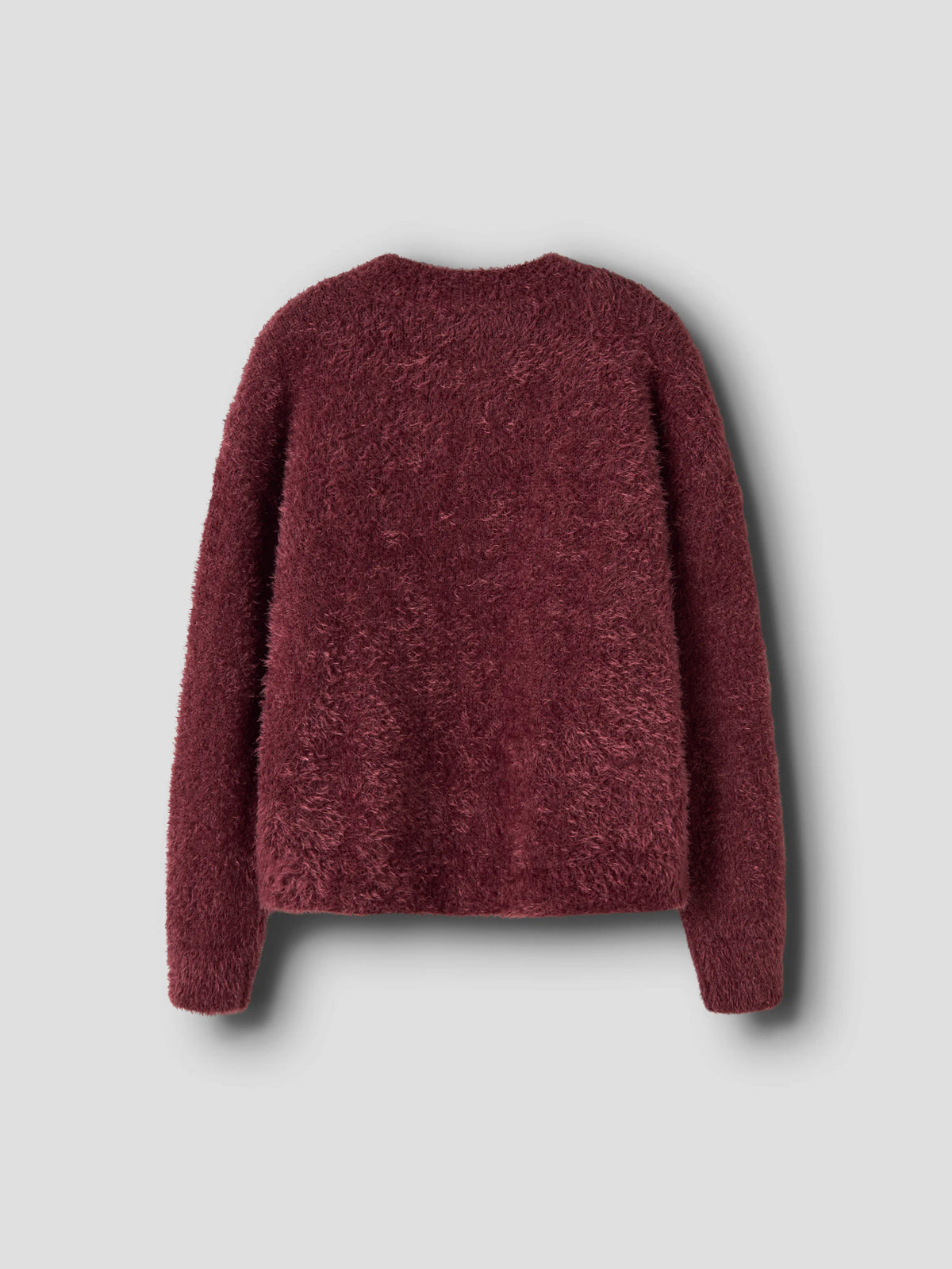 Name It Ohami fluffig stickad tröja flicka kids vinröd Wild Ginger