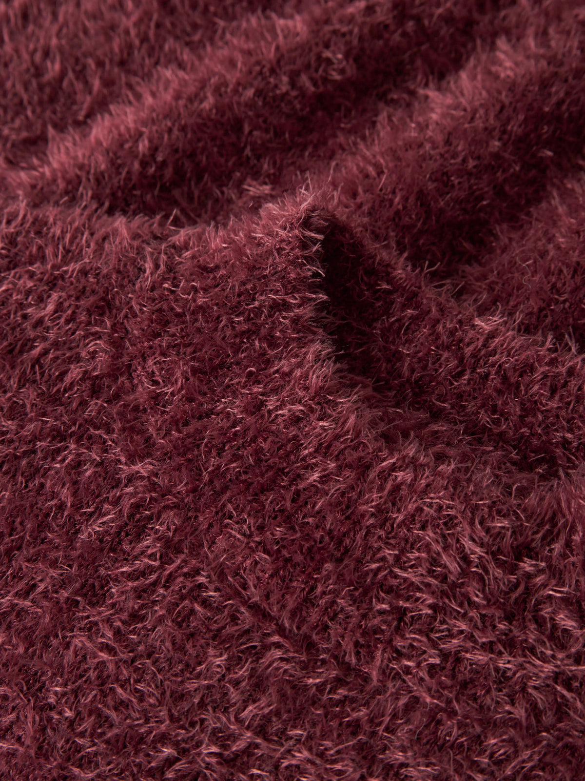 Name It Ohami fluffig stickad tröja flicka kids vinröd Wild Ginger