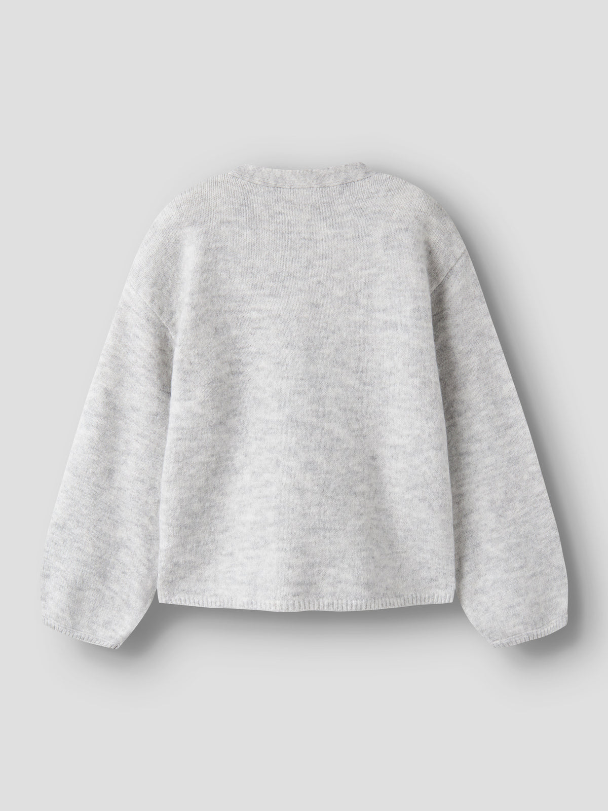 Name It Olina stickad kofta ljusgrå melange för flicka kids – 13261149
