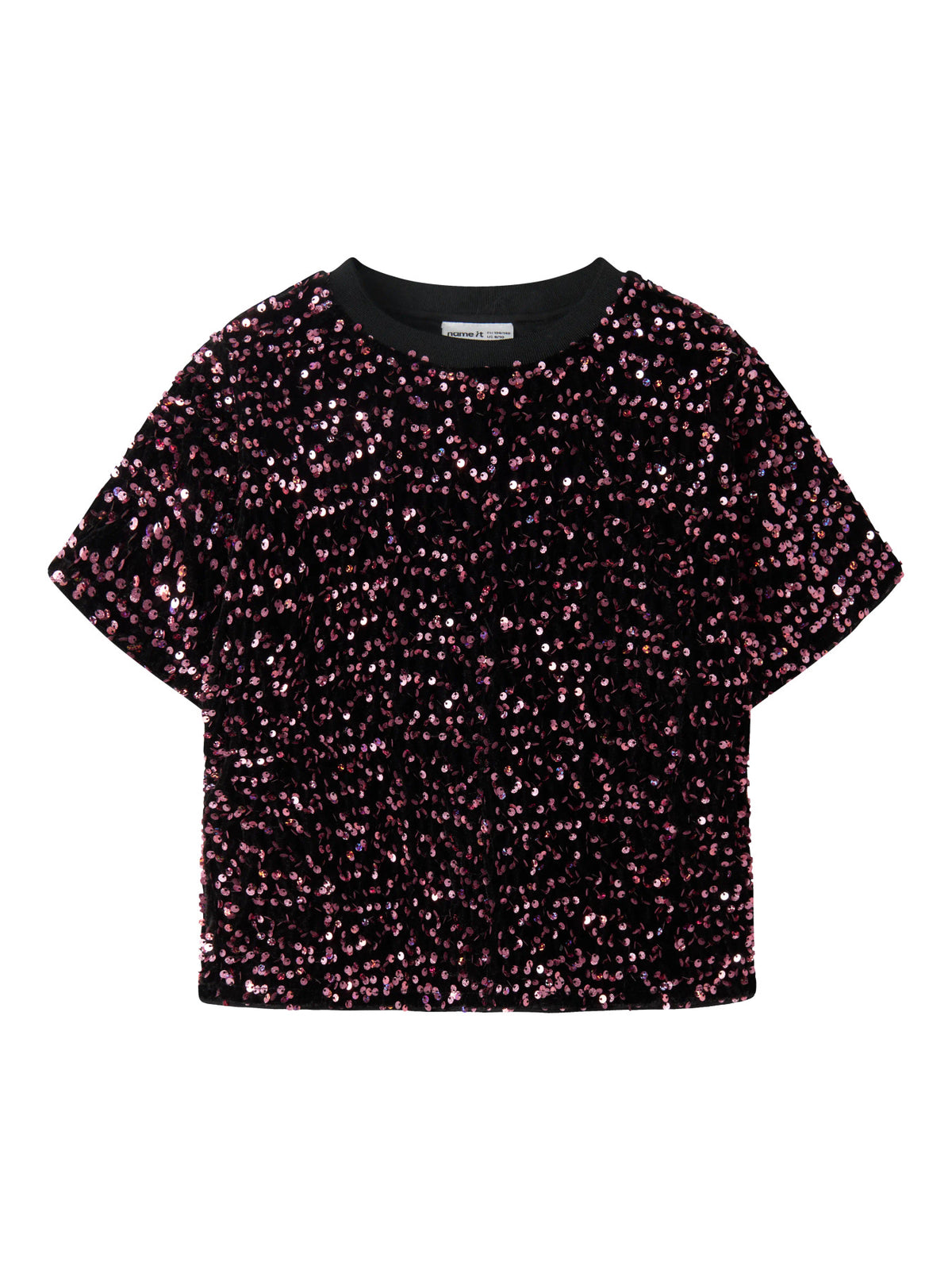 Name It Runica paljettopp flicka med rosa skimrande paljetter