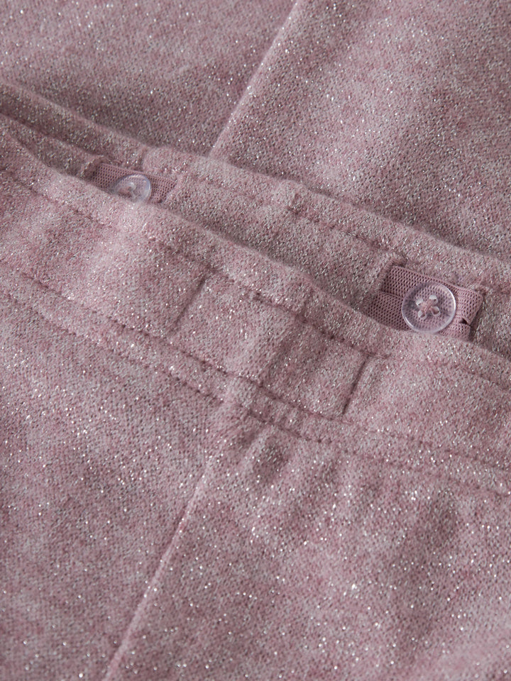 Rammi rosa glitterbyxor till flicka från Name It med vida ben, detaljer ställbar resår i midjan