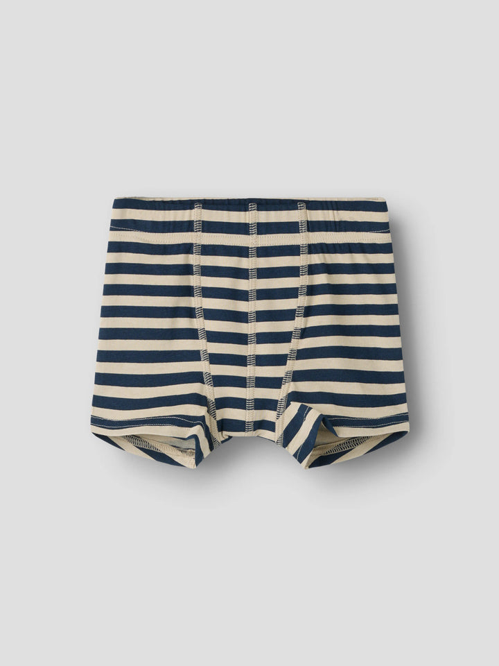 Roviq boxershorts 3-pack pojke i marinblått cremevitt och randigt