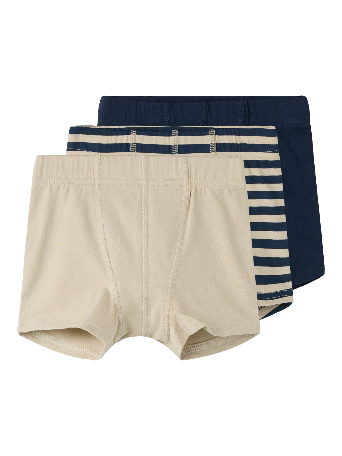 Roviq boxershorts 3-pack pojke i marinblått cremevitt och randigt