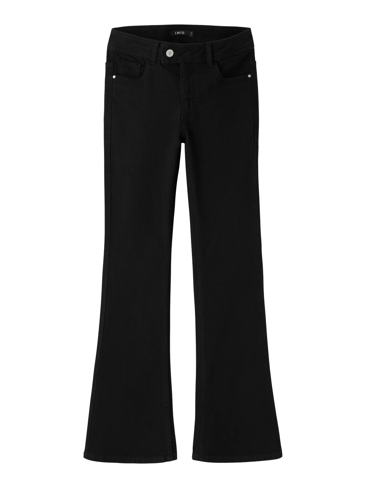 Black Bices utsvängda jeans för barn flicka från LMTD, framifrån