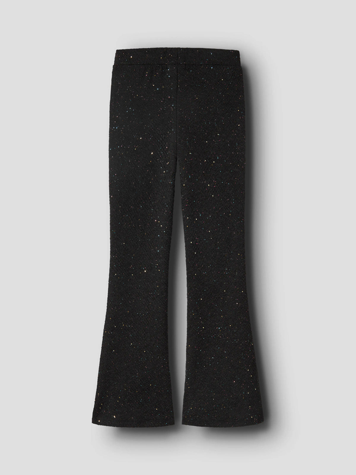 Name It Retna svarta glittriga bootcutbyxor för flicka med utsvängda ben