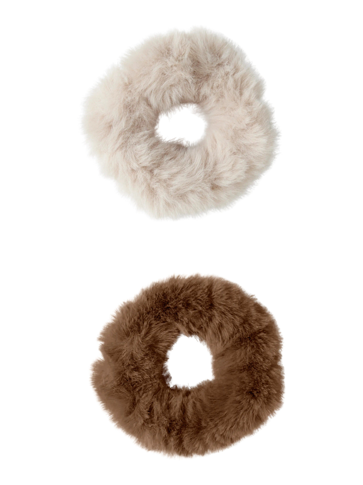 Rifluffy fluffiga hårsnoddar 2-pack i beige och brunt från Name It