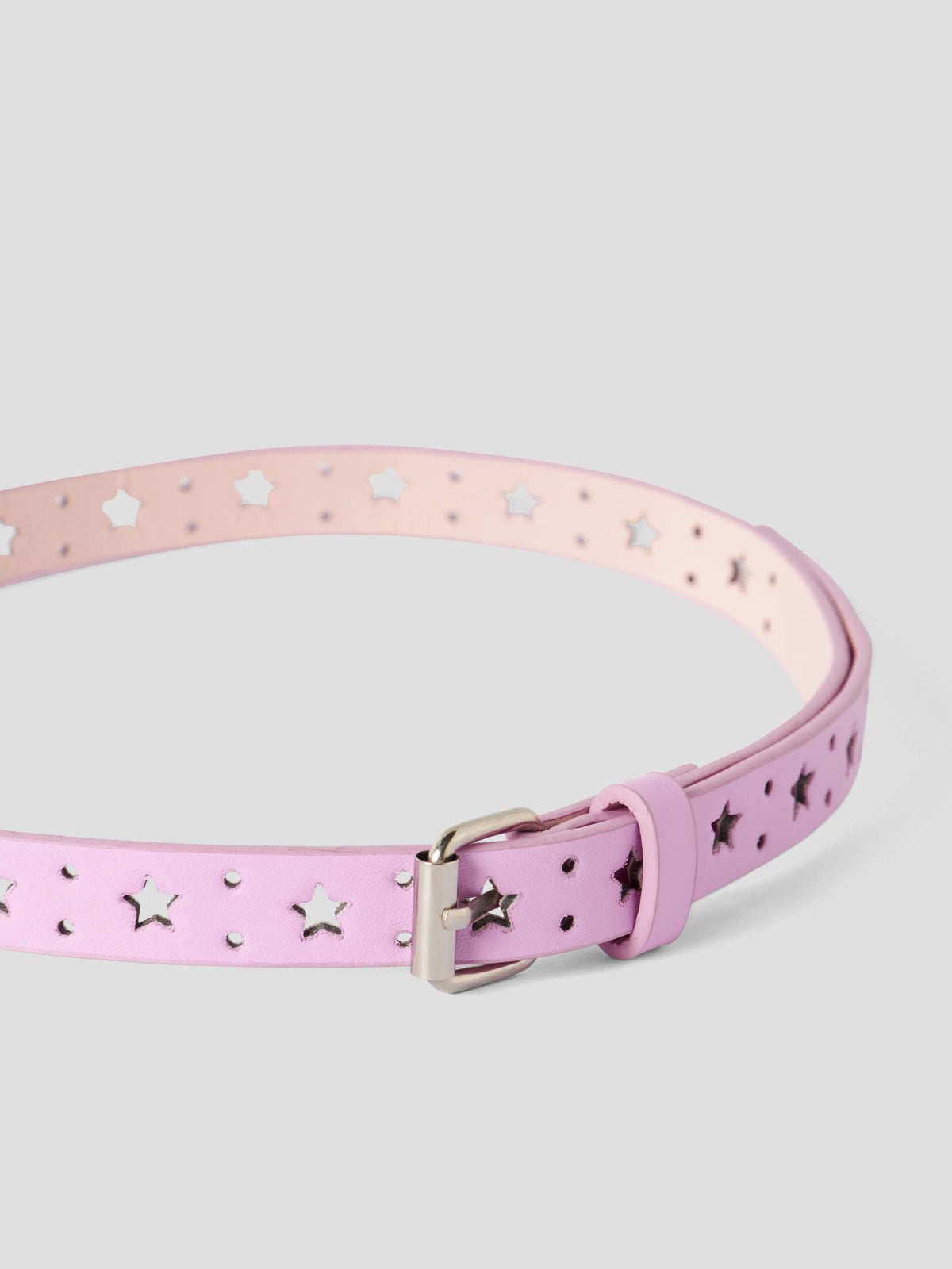 Name It Rikka rosa skärp för flicka med utskurna stjärnor och silverspänne