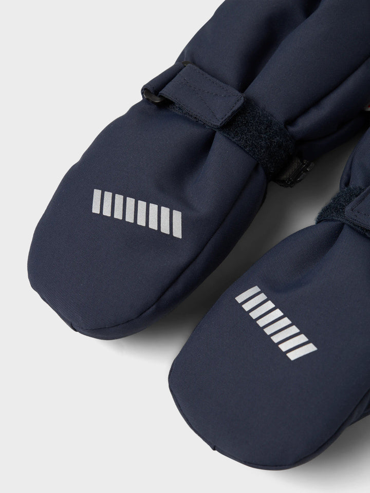 Name It Snow10 vattentäta tumvantar barn unisex marinblå vintervantar