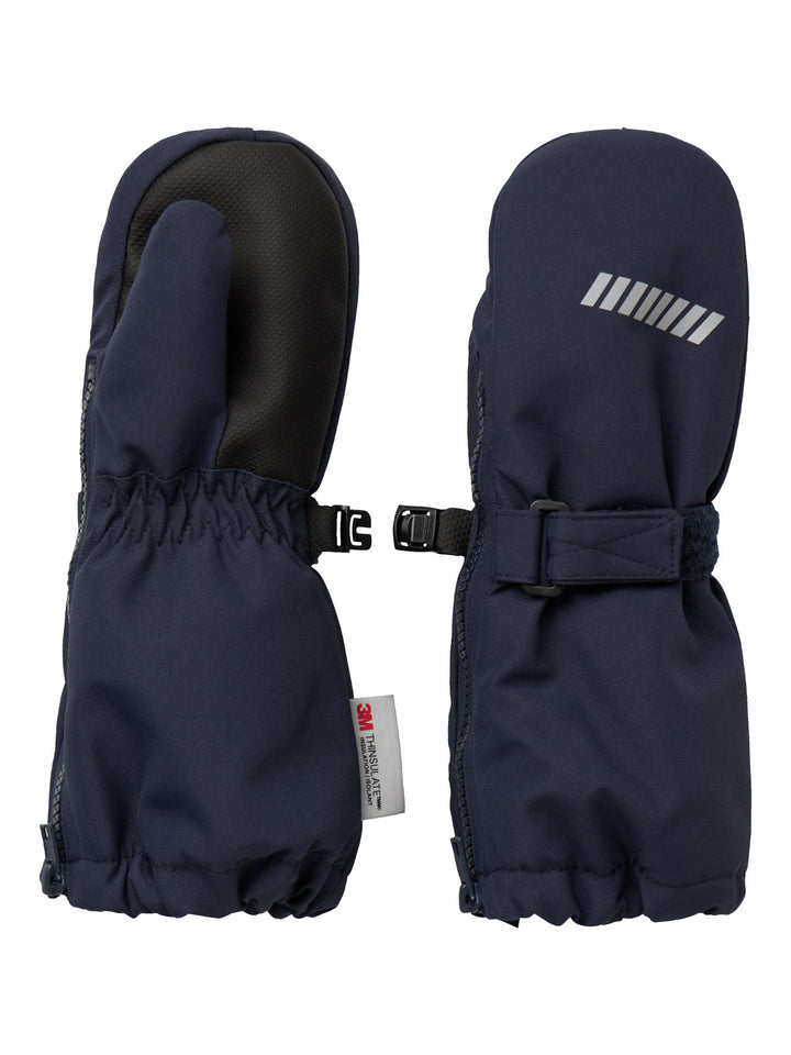 Name It Snow10 vattentäta tumvantar barn unisex marinblå vintervantar