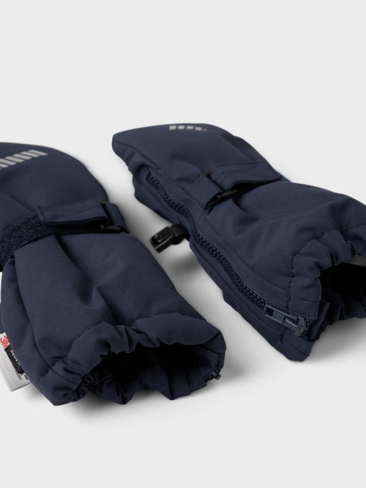 Name It Snow10 vattentäta tumvantar barn unisex marinblå vintervantar