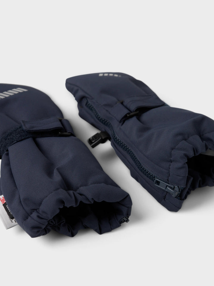 Name It Snow10 vattentäta tumvantar barn unisex marinblå vintervantar