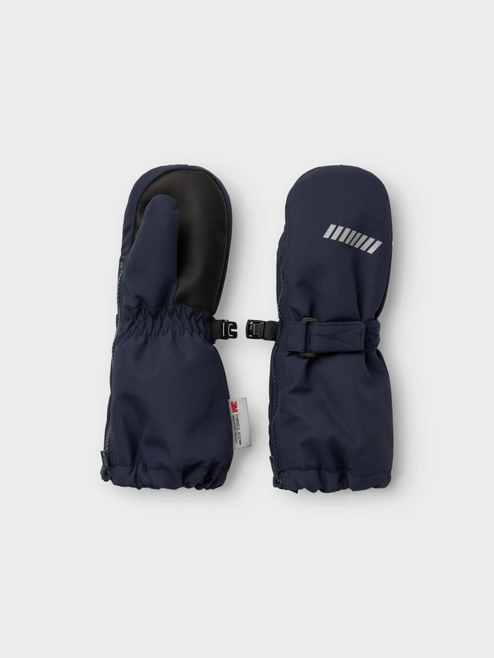 Name It Snow10 vattentäta tumvantar barn unisex marinblå vintervantar