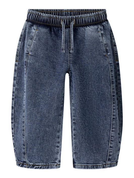 Blå barrel jeans med ledig passform för barn från Name It