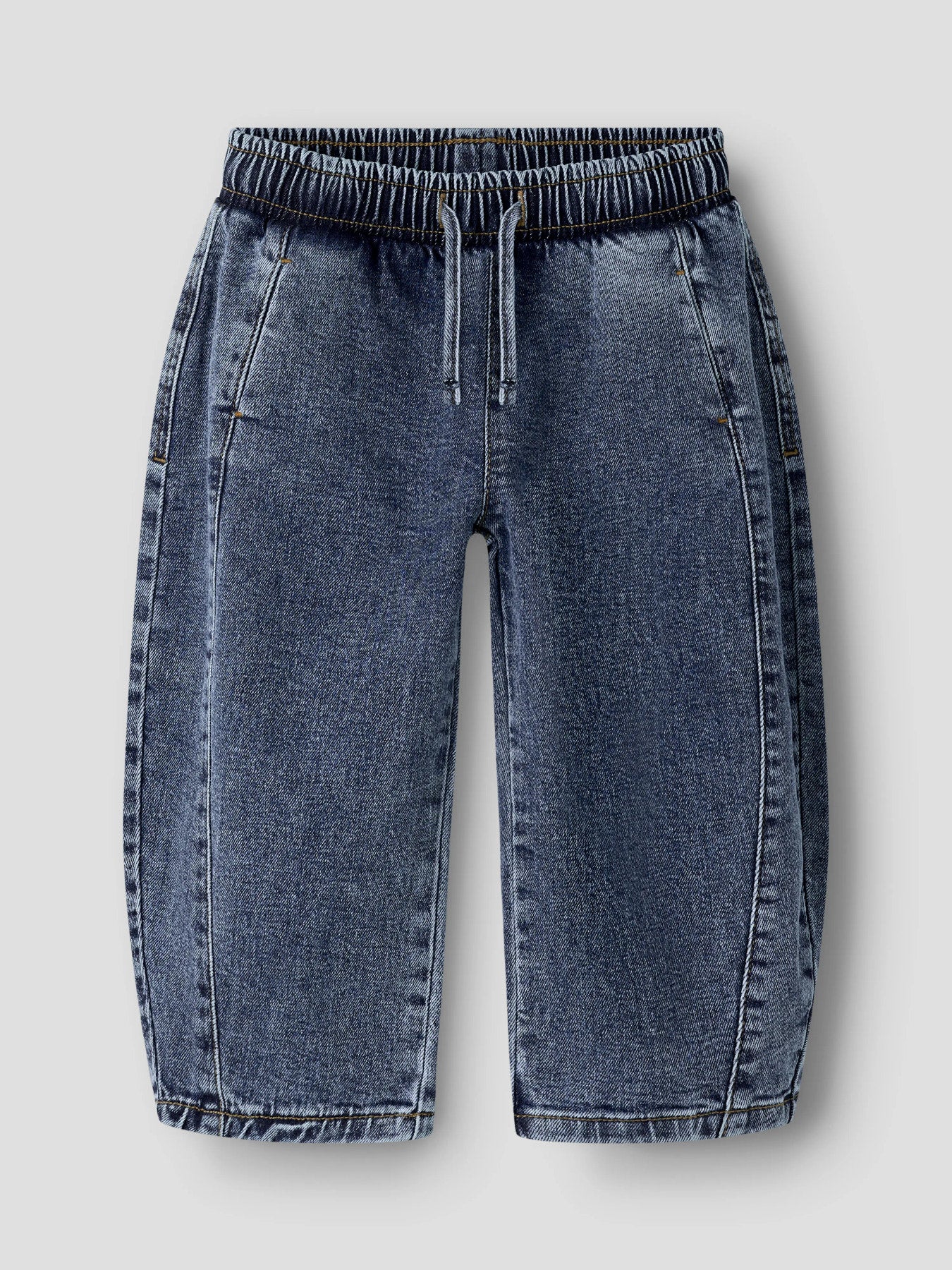 Blå barrel jeans med ledig passform för barn från Name It