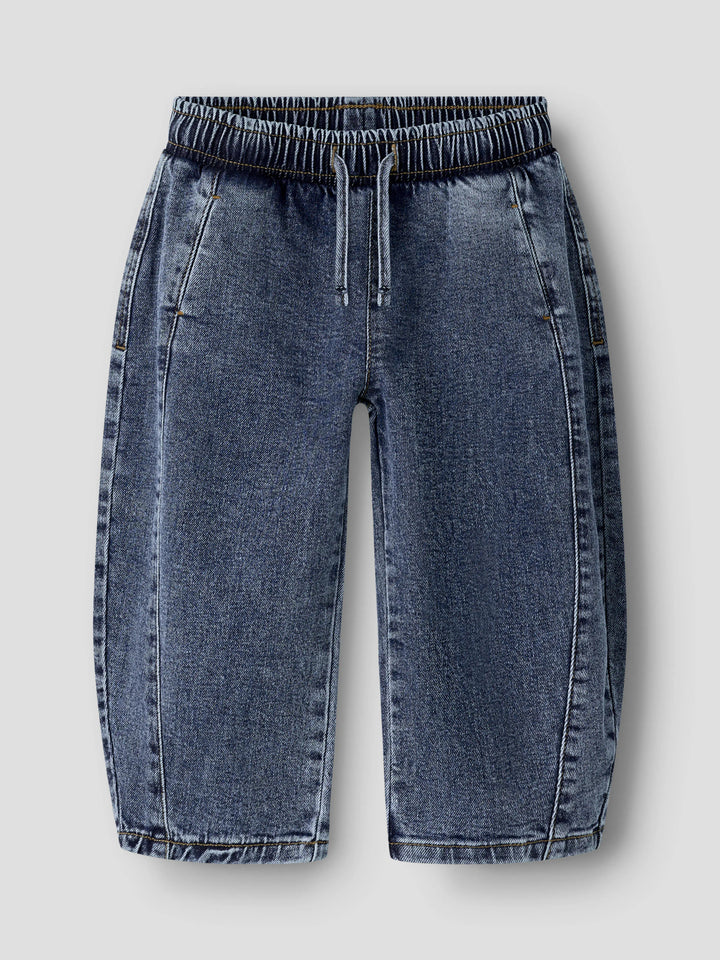 Blå barrel jeans med ledig passform för barn från Name It