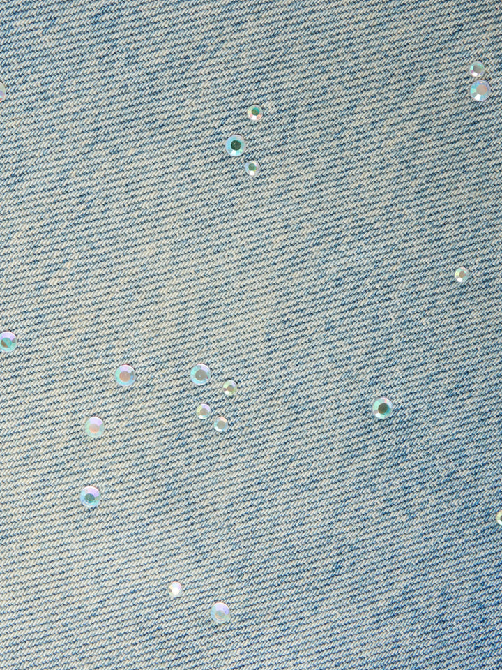 Name It Bella wide jeans med rhinestones i Vintage Medium Blue Denim för kids flicka.