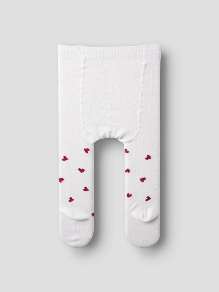 Name It Vichristmas julstrumpbyxor 2-pack babyflicka vita och röda med hjärtan