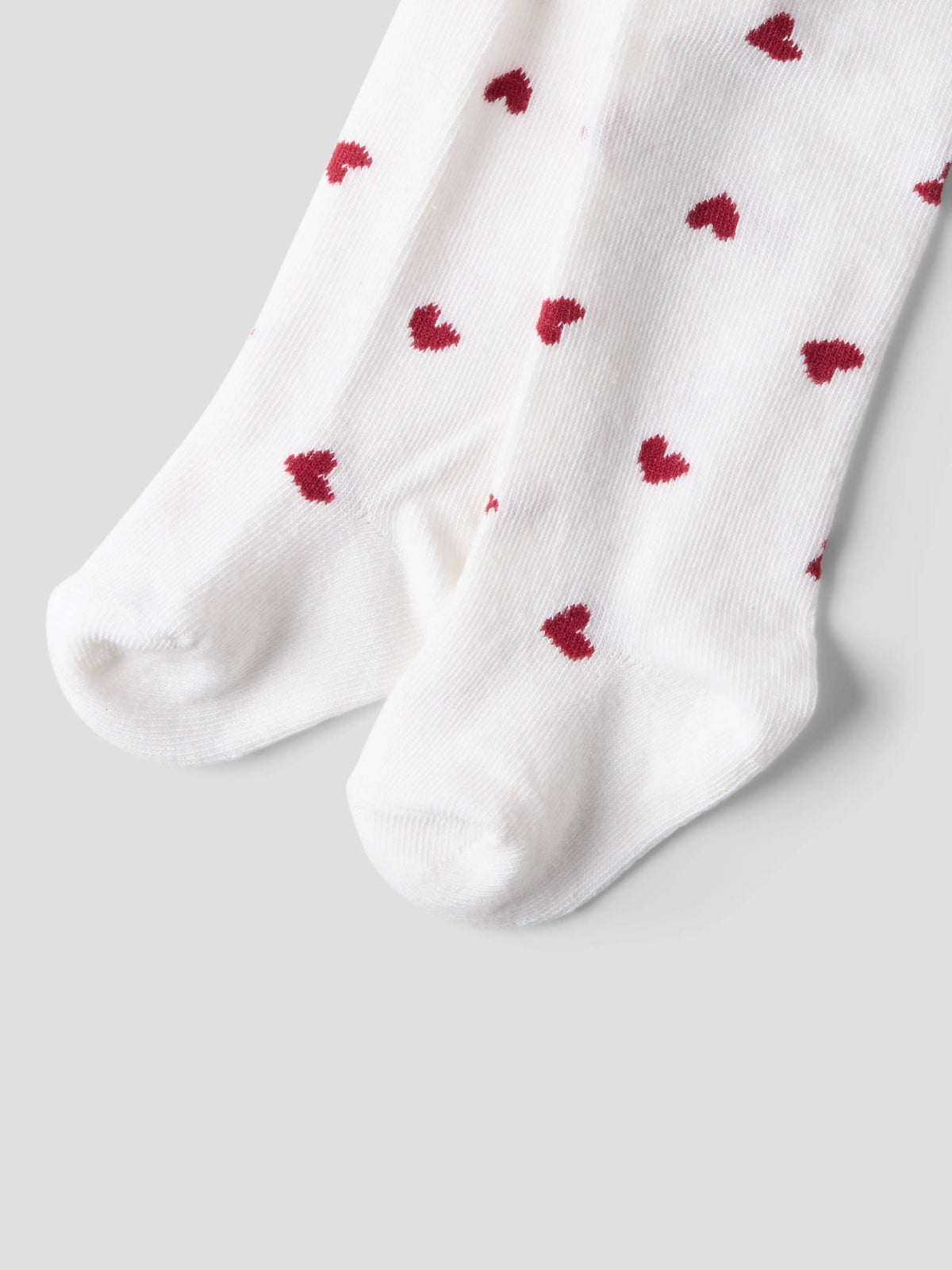 Name It Vichristmas julstrumpbyxor 2-pack babyflicka vita och röda med hjärtan
