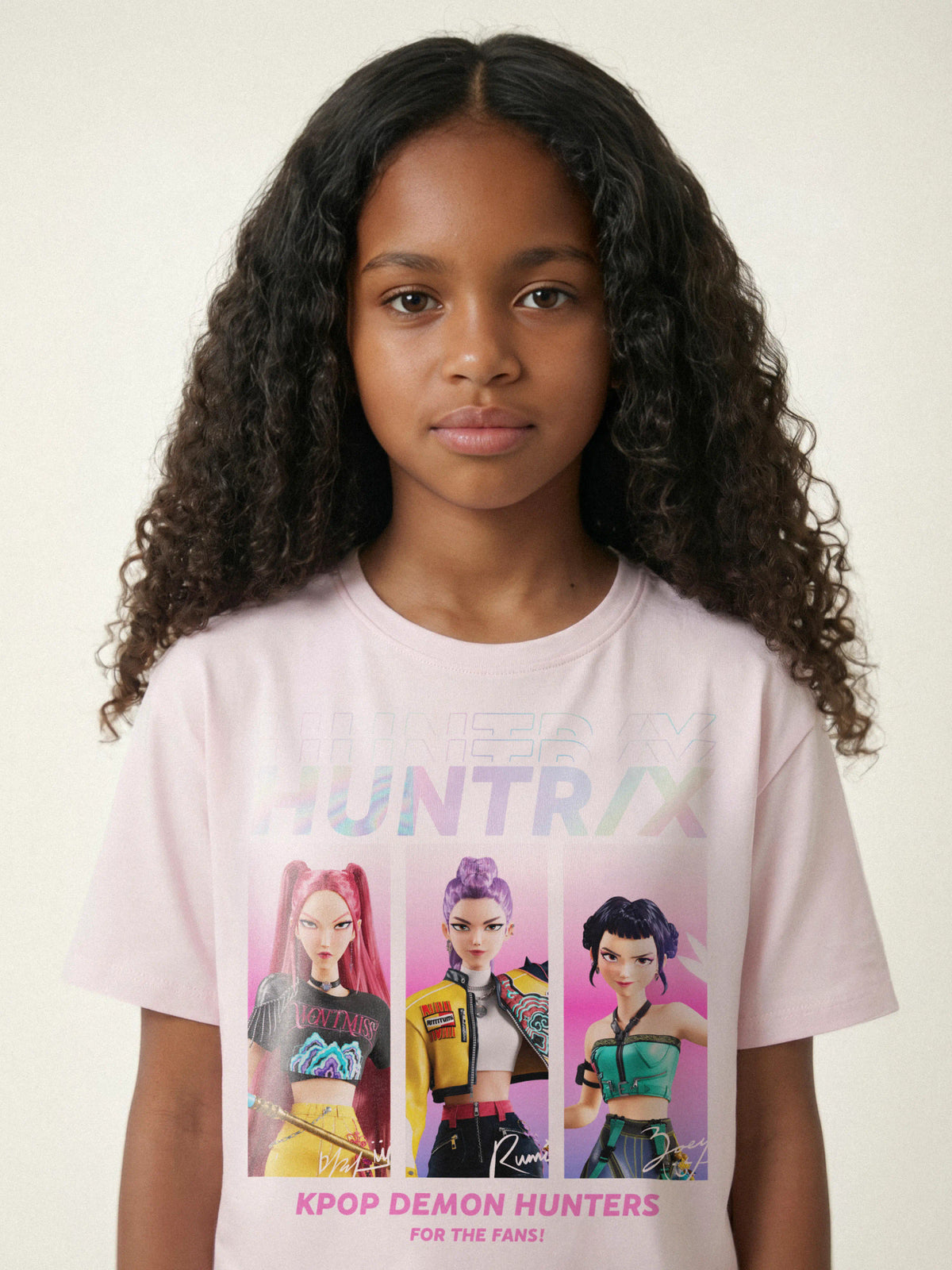 Name It Maja rosa KPop Demon Hunters T-shirt flicka kids med Huntr/x Rumi Mira och Zoey