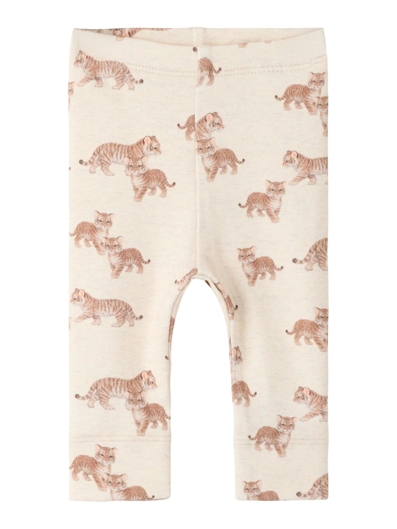 Name It Larsen babyleggings till pojke med tigermönster i färgen Peyote