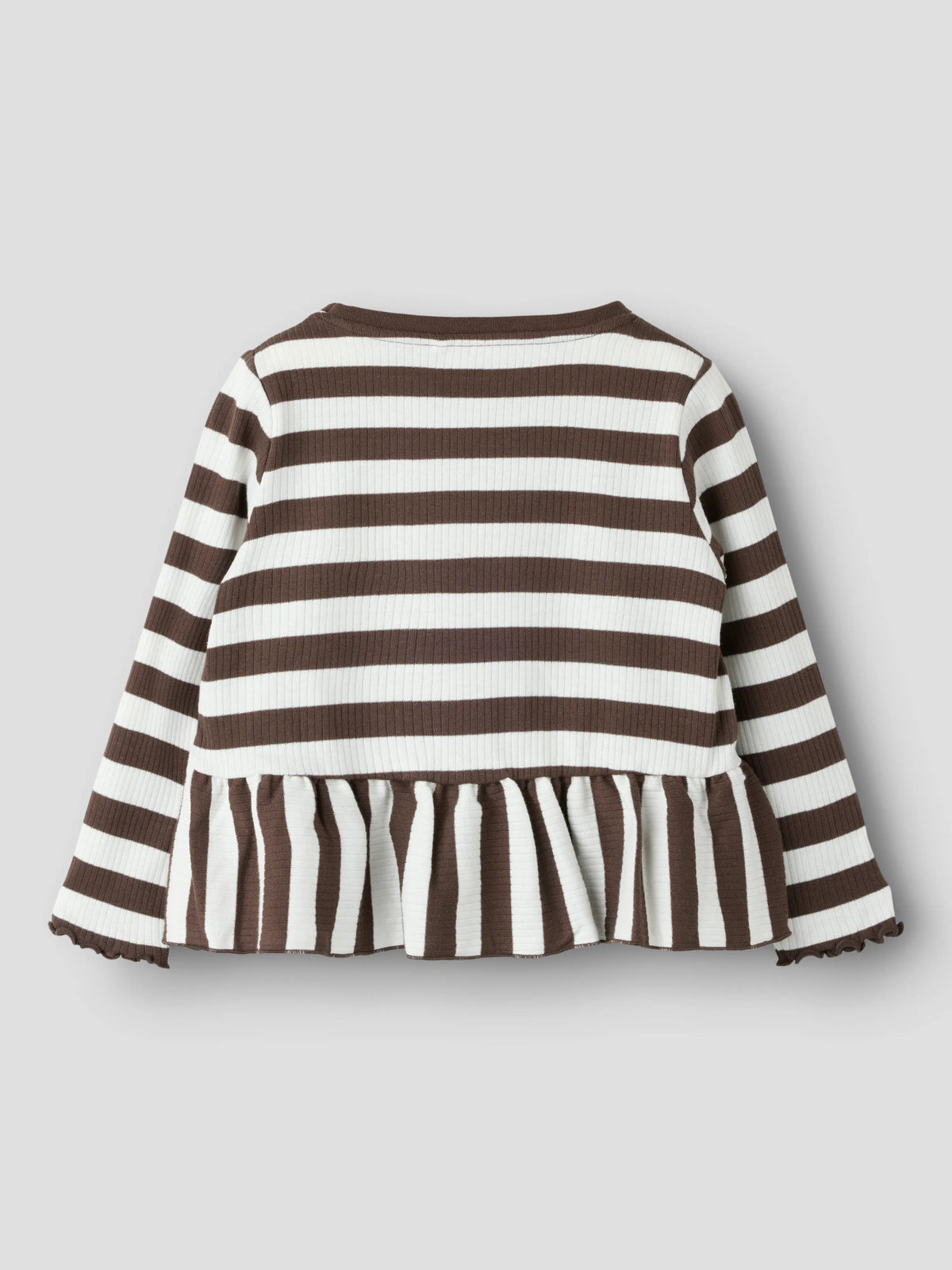 Name It Nilje randig peplumtröja för flicka mini Chocolate Brown – 13264924