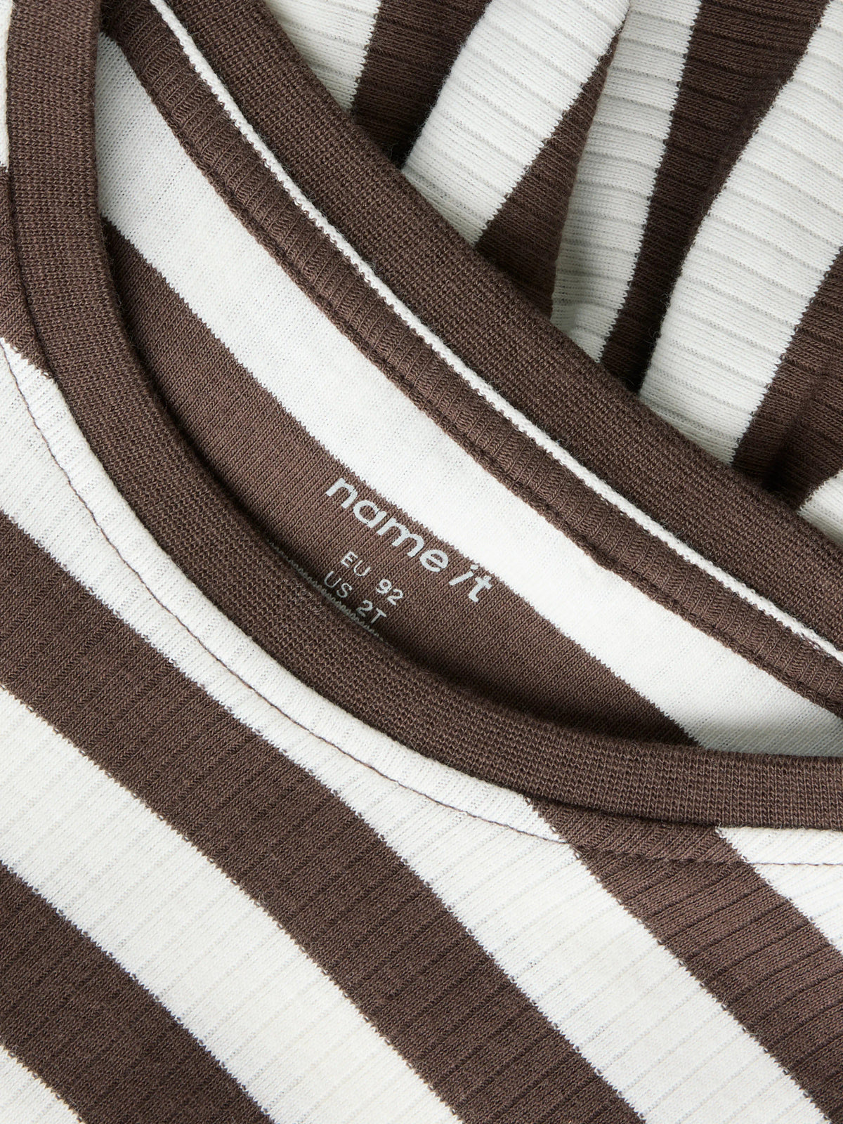 Name It Nilje randig peplumtröja för flicka mini Chocolate Brown – 13264924