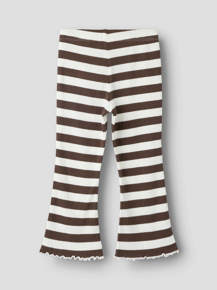 Name It Nilje randiga bootcut leggings för flicka mini Chocolate Brown – 13264925