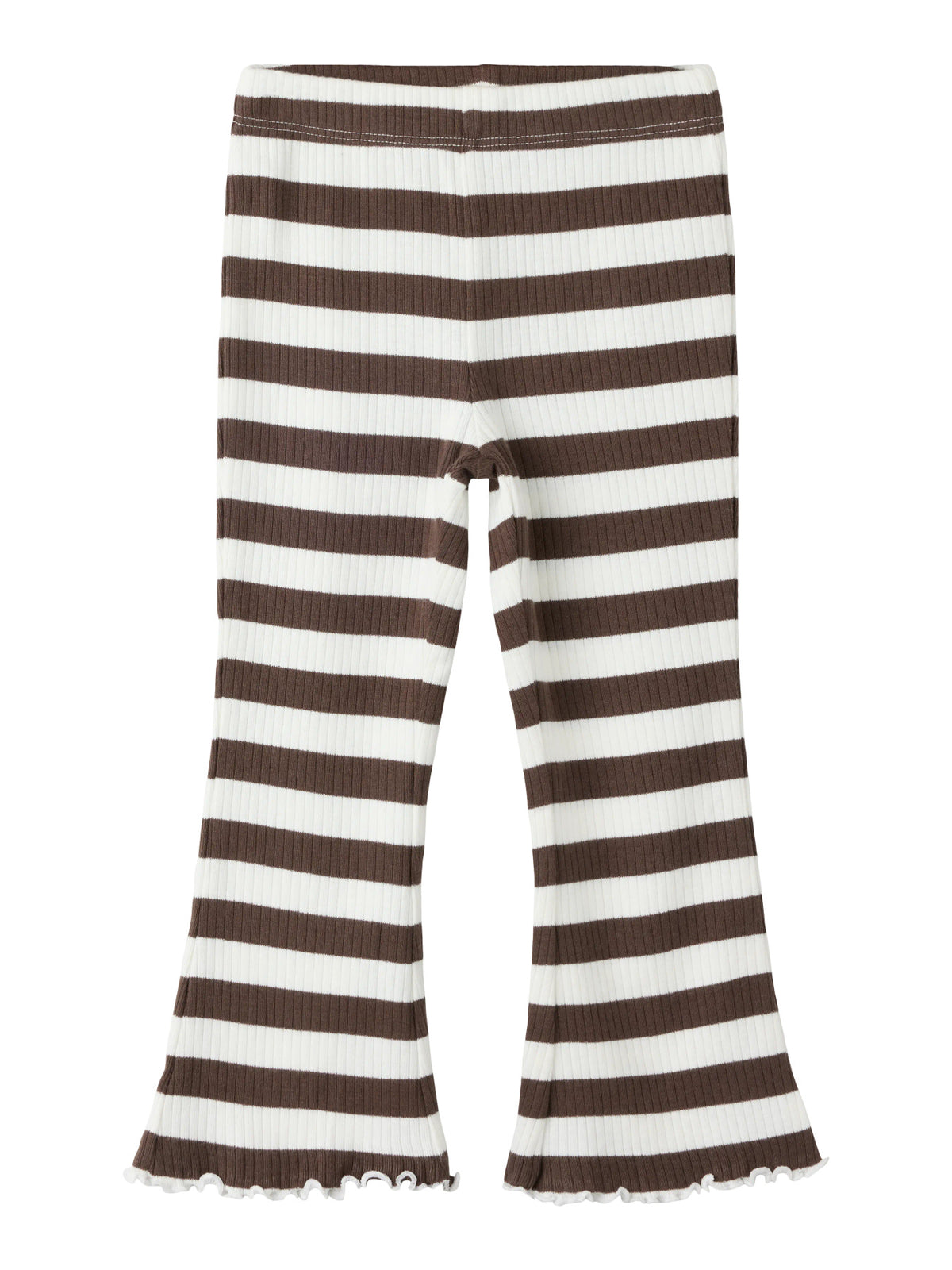 Name It Nilje randiga bootcut leggings för flicka mini Chocolate Brown – 13264925