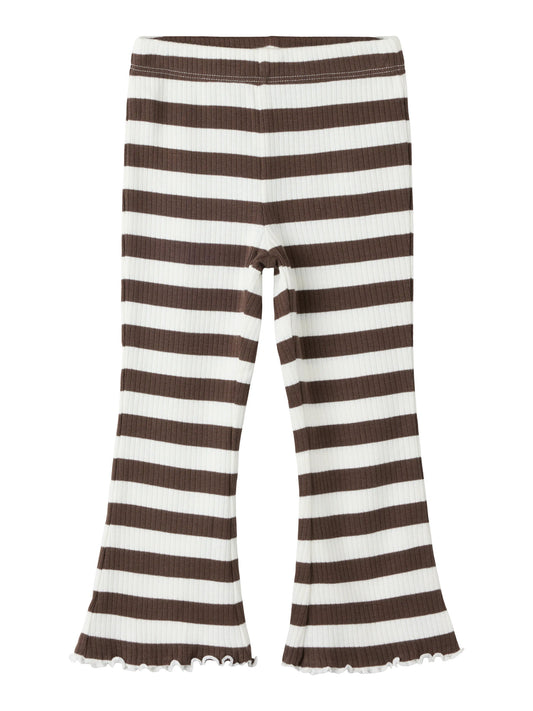 Name It Nilje randiga bootcut leggings för flicka mini Chocolate Brown – 13264925