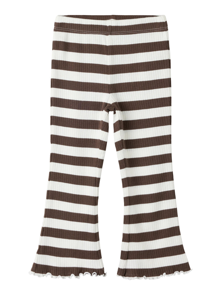 Name It Nilje randiga bootcut leggings för flicka mini Chocolate Brown – 13264925