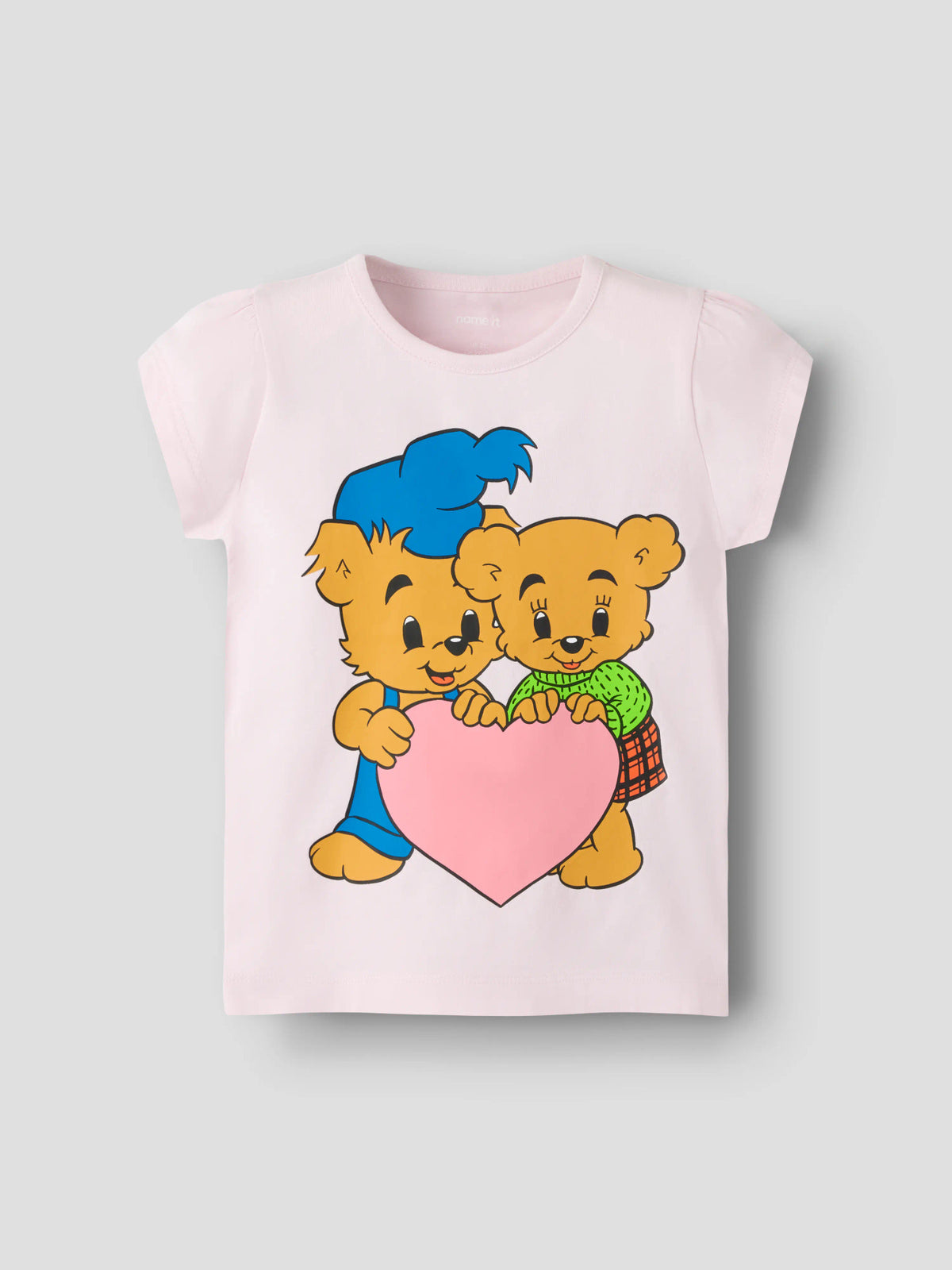 Name It Misser Bamse t-shirt för flicka mini Cradle Pink med Bamse Brummelisa och hjärta – 13264943