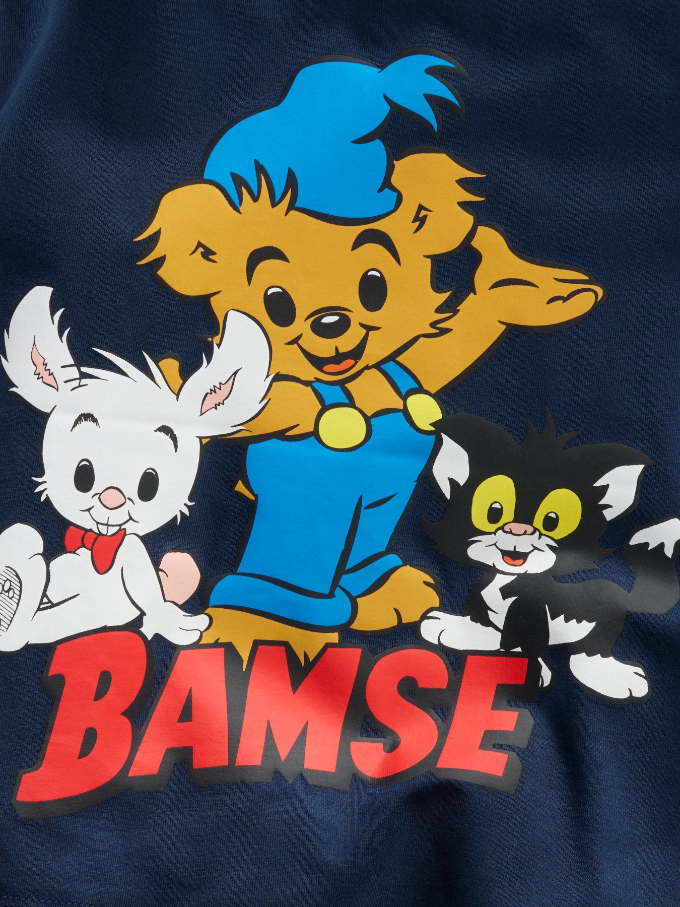 Kortärmad Bamse t-shirt i Navy Blazer från Name It för pojke.