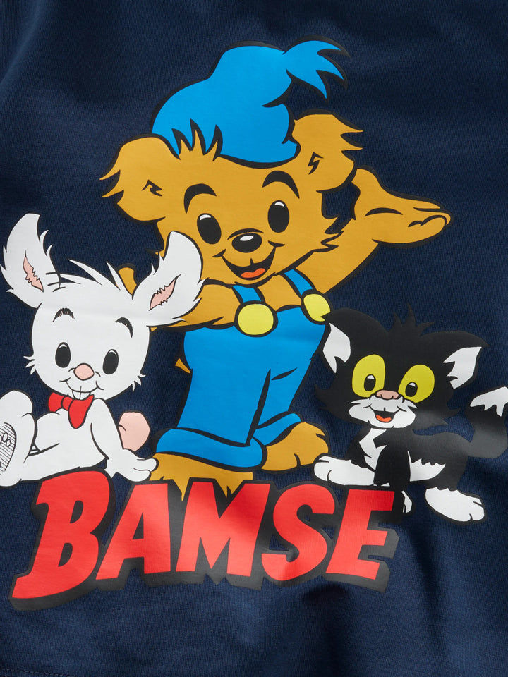 Kortärmad Bamse t-shirt i Navy Blazer från Name It för pojke.